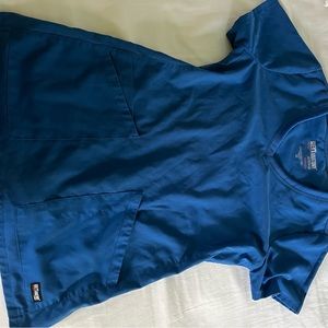 XS royal blue greys anatomy scrub top (spandex stretch)